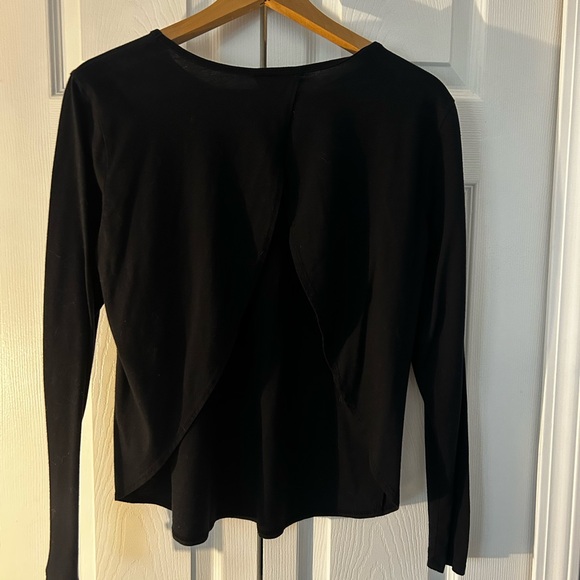 Fabletics Black Open-Back Long Sleeve Top - Picture 3 of 4